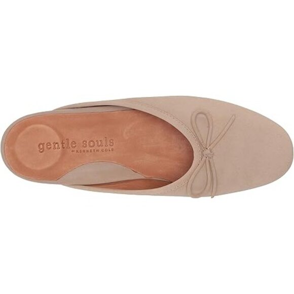 Gentle Souls by Kenneth Cole Women's Eugene Bow Slide Mules Flats Mushroom 6.5M - Picture 5 of 8
